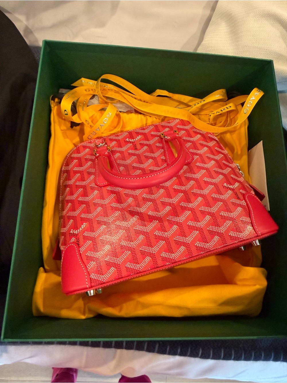 BNIB Goyard Sac Vendome Fuschia Mini - Picture 8 of 9